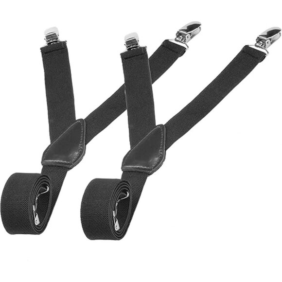 HOLD'EM Improved Shirt Stays Men Adjustable Elastic Y-style 1” Wide - Red - Picture 3 of 7